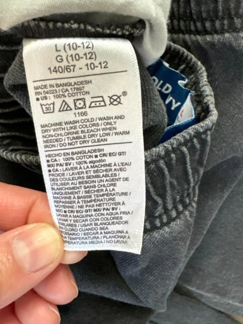 Old Navy Girls High-Waisted Pull-On Super Wide-Leg Cargo Jeans Size 10–12